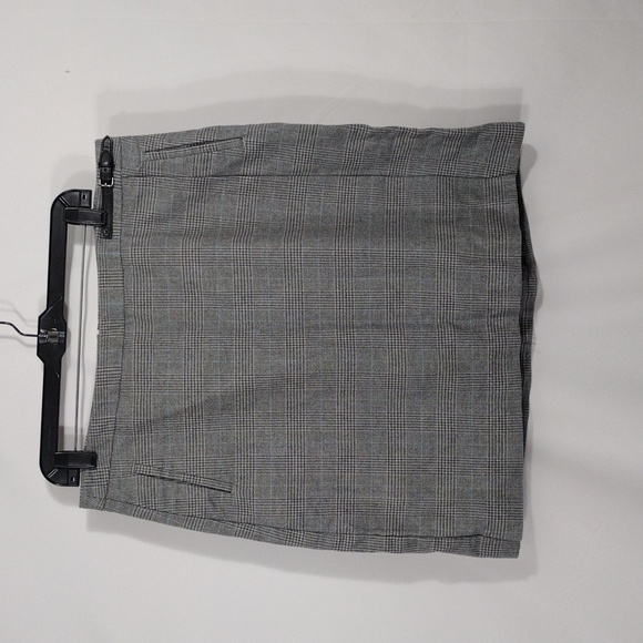EUC LL bean womens pencil classic fit plaid lined gray skirt size 16 zip back - Picture 1 of 10
